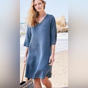 Soft Surroundings Positano Denim Dress